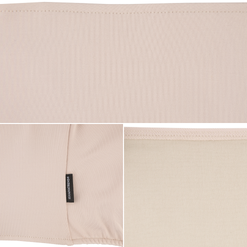 Detale bindera sport bez ramiączek, beżowego.