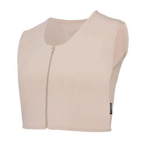 Binder Sport z zamkiem przez środek beżowy.