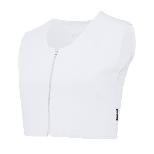 Binder Sport z zamkiem przez środek biały.