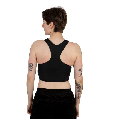 Binder Sport - Wycięte Plecy - Czarny - od tyłu.