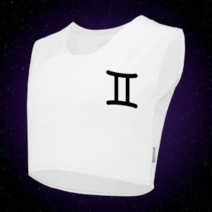 Binder Sport Bliźnięta spłaszczający klatkę piersiową z nadrukiem znaku zodiaku