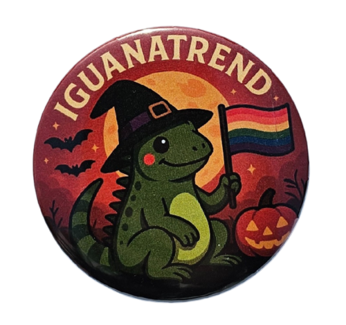 Przypinka Halloween z Iguaną