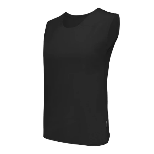 Długi binder Sport czarny, oddychająca dzianina sportowa, krój i proporcje.
